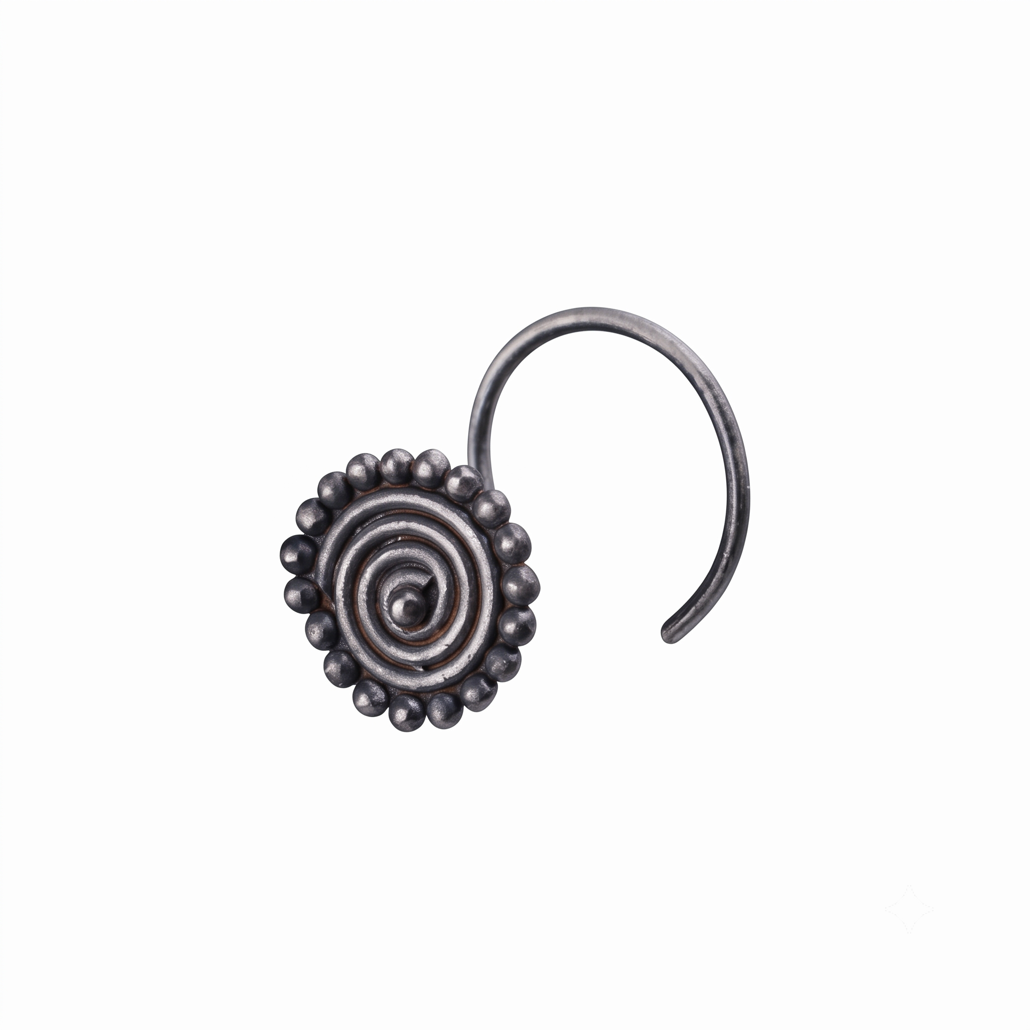 Spiral Rawa Nose pin (Pierced)
