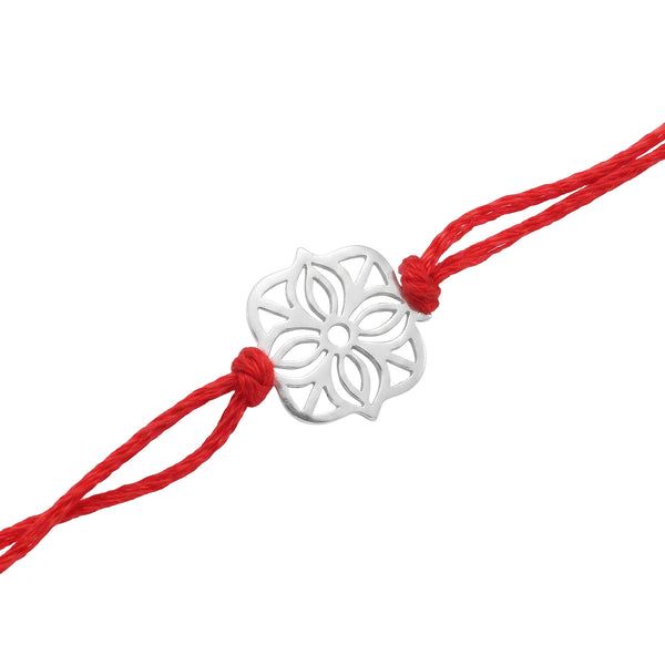Silver Laser cut Rakhi