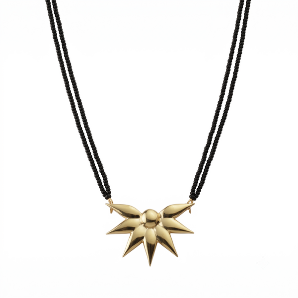 Flower Pendant Mangalsutra Gold Plated