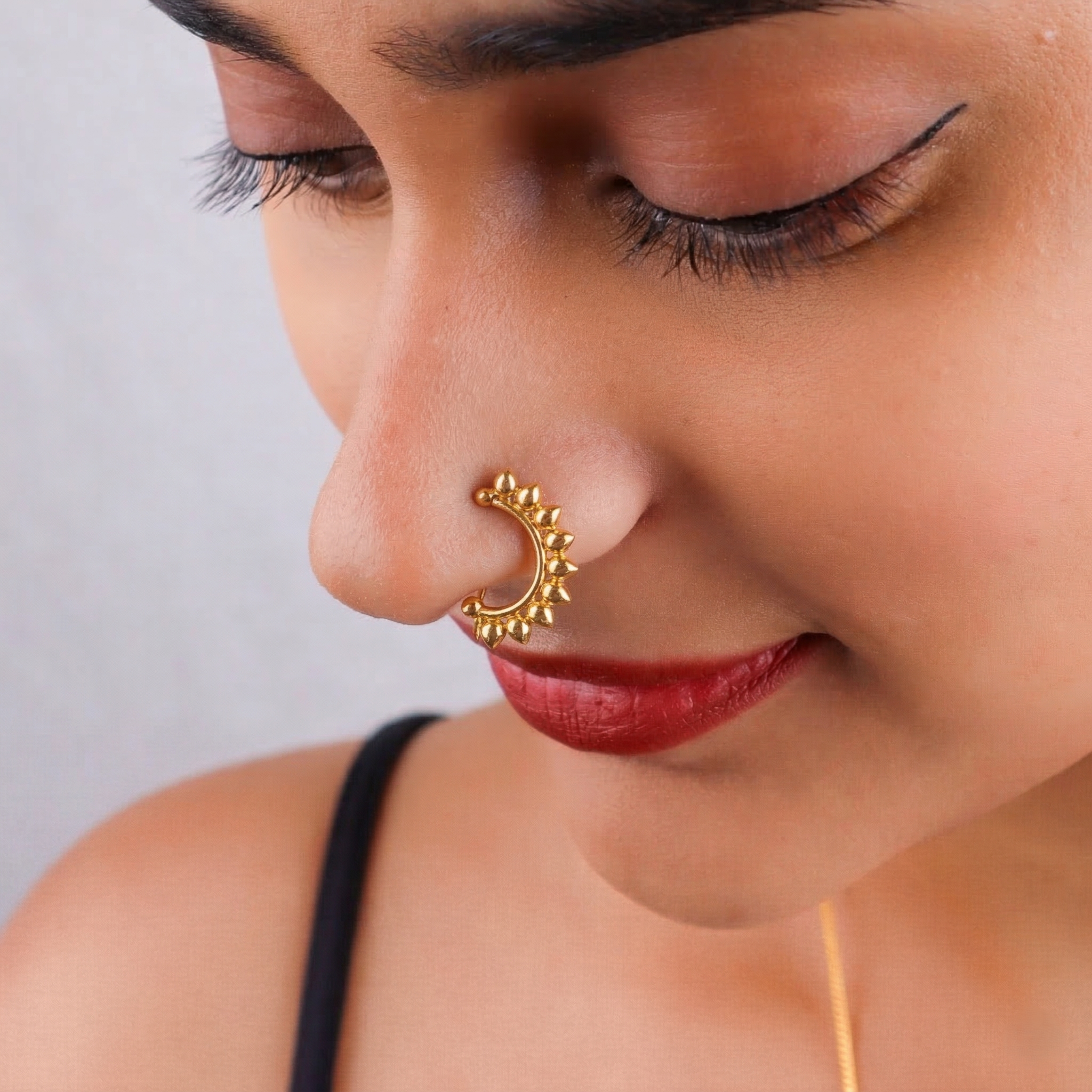 Petals Nath (Left, Pierced) | 22K Gold-Plated