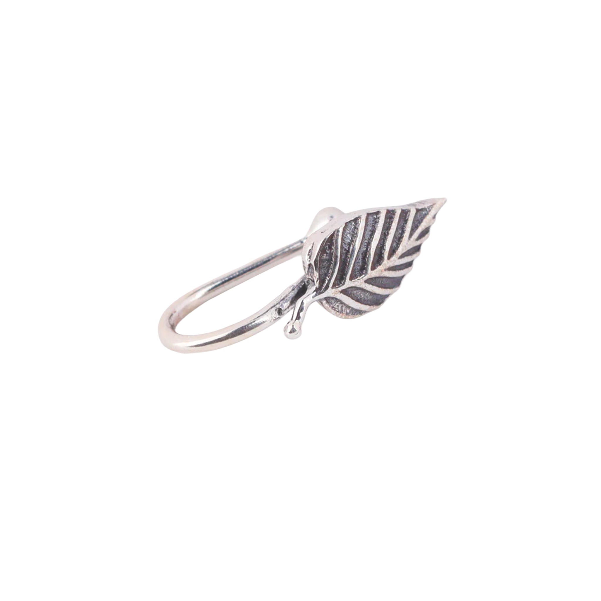 Silver leaf nose pin - Casting (Clip on)