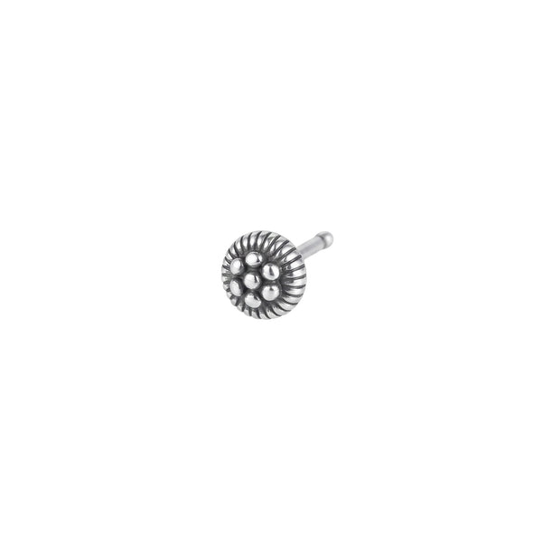 Silver Tiny Round Kudi Nose Pin