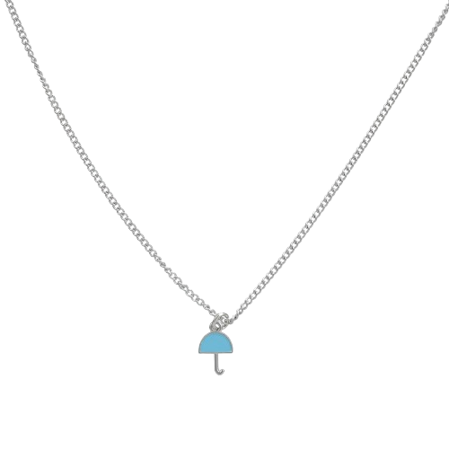 Enamel Umbrella Pendant Necklace