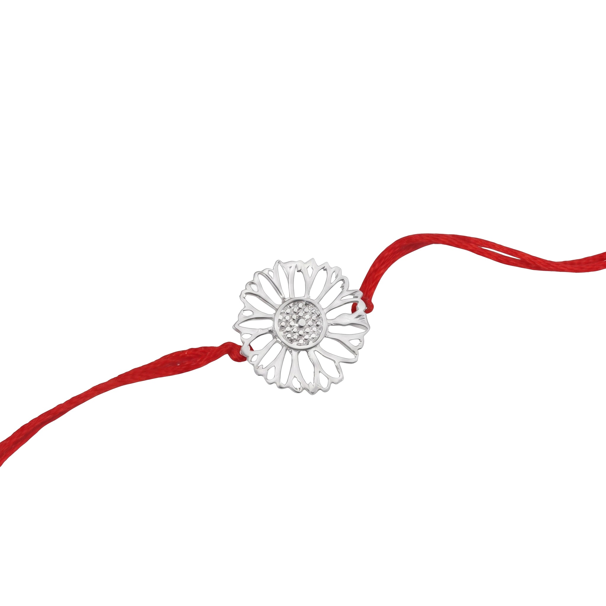 Handmade Silver Rakhi: Gulbahaar