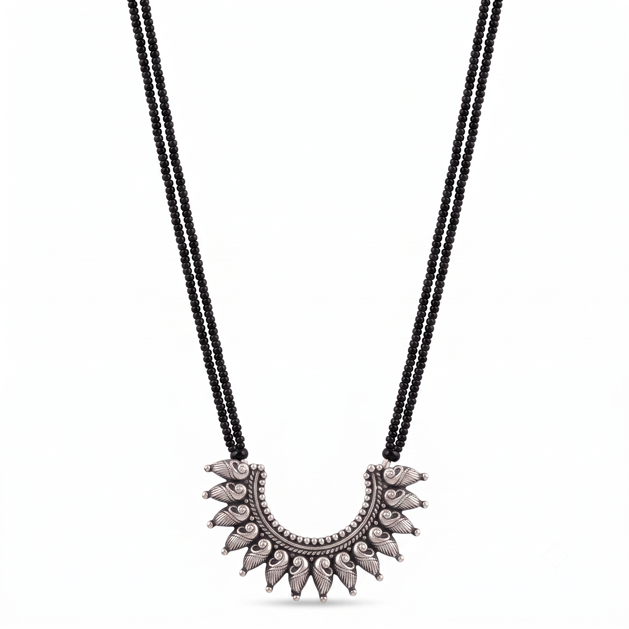 Signature Aadyaa Mayur Mangalsutra - Handmade