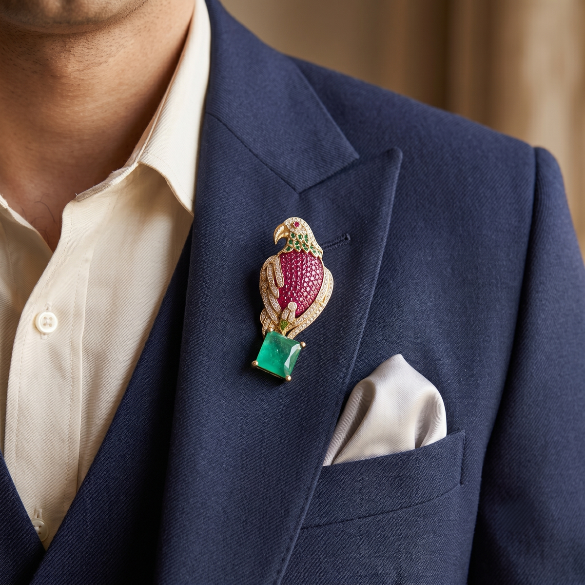 22K Gold Plated Fashion Unisex Brooch