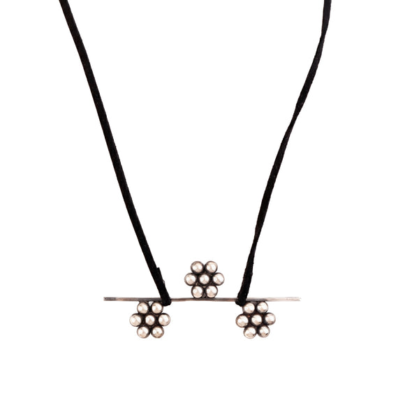 Handmade kudi abstract necklace in 92.5 sterling silver