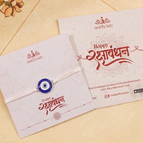 Evil Eye Silver Rakhi