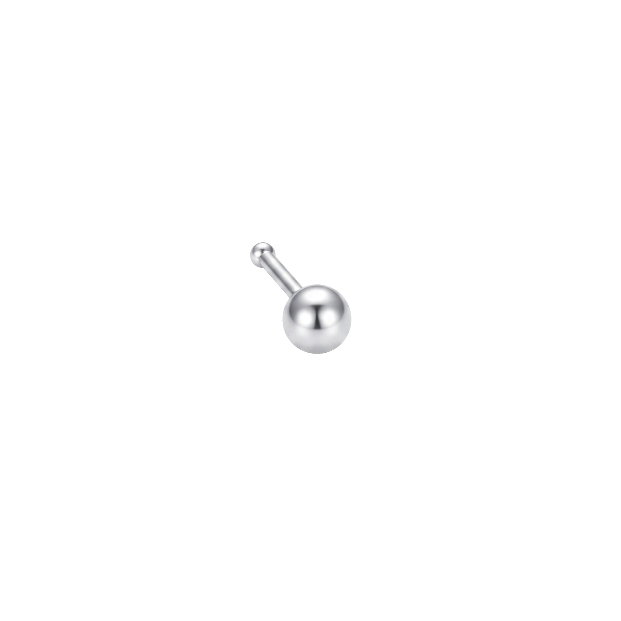 Silver Dome Nose Pin