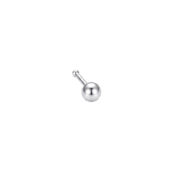 Silver Dome Nose Pin