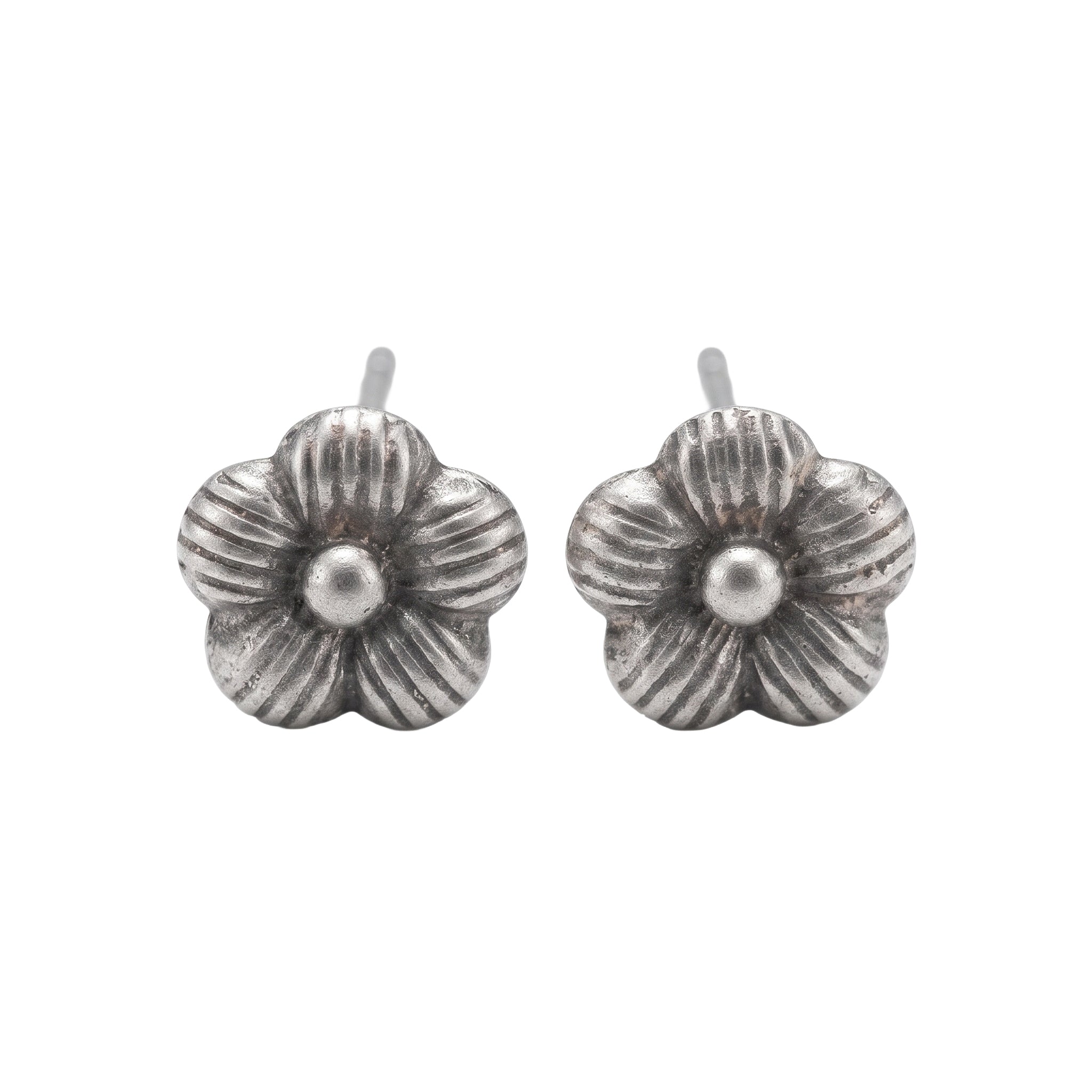 Jaswand Petals Silver Earrings