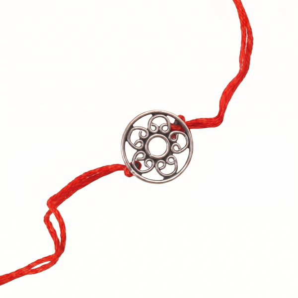 Silver Round Rakhi/Pendant
