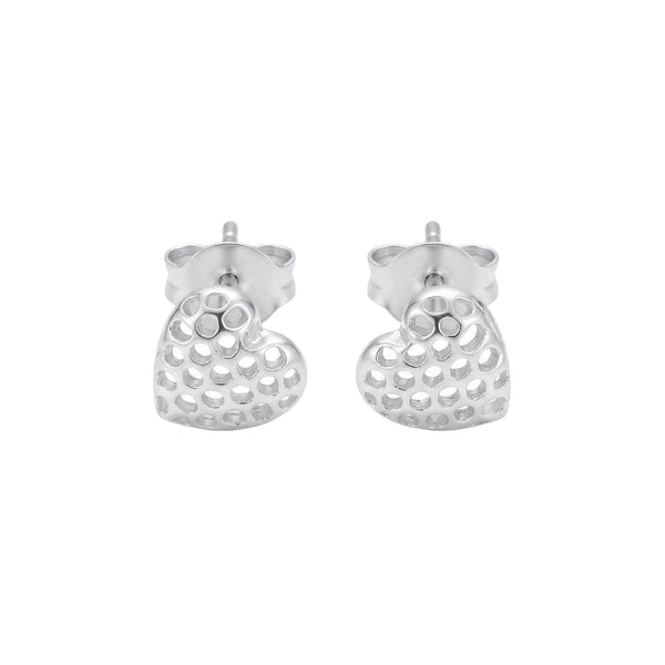 Silver Heart Studs | 92.5 Silver