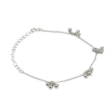 Silver Ghungroo Bunch Bracelet