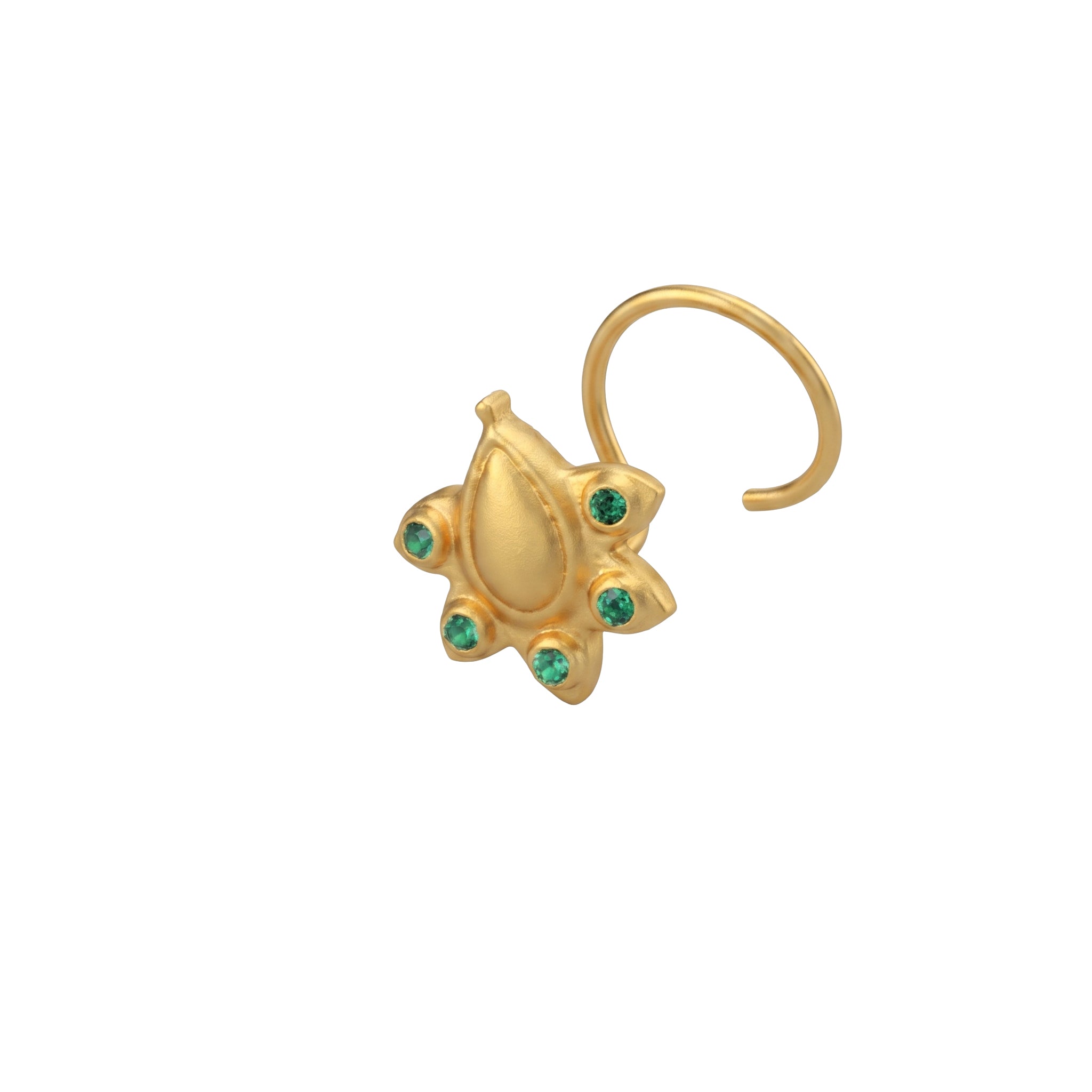 Silver Nakshatra Nosepin (Gold Plated, Pierced)