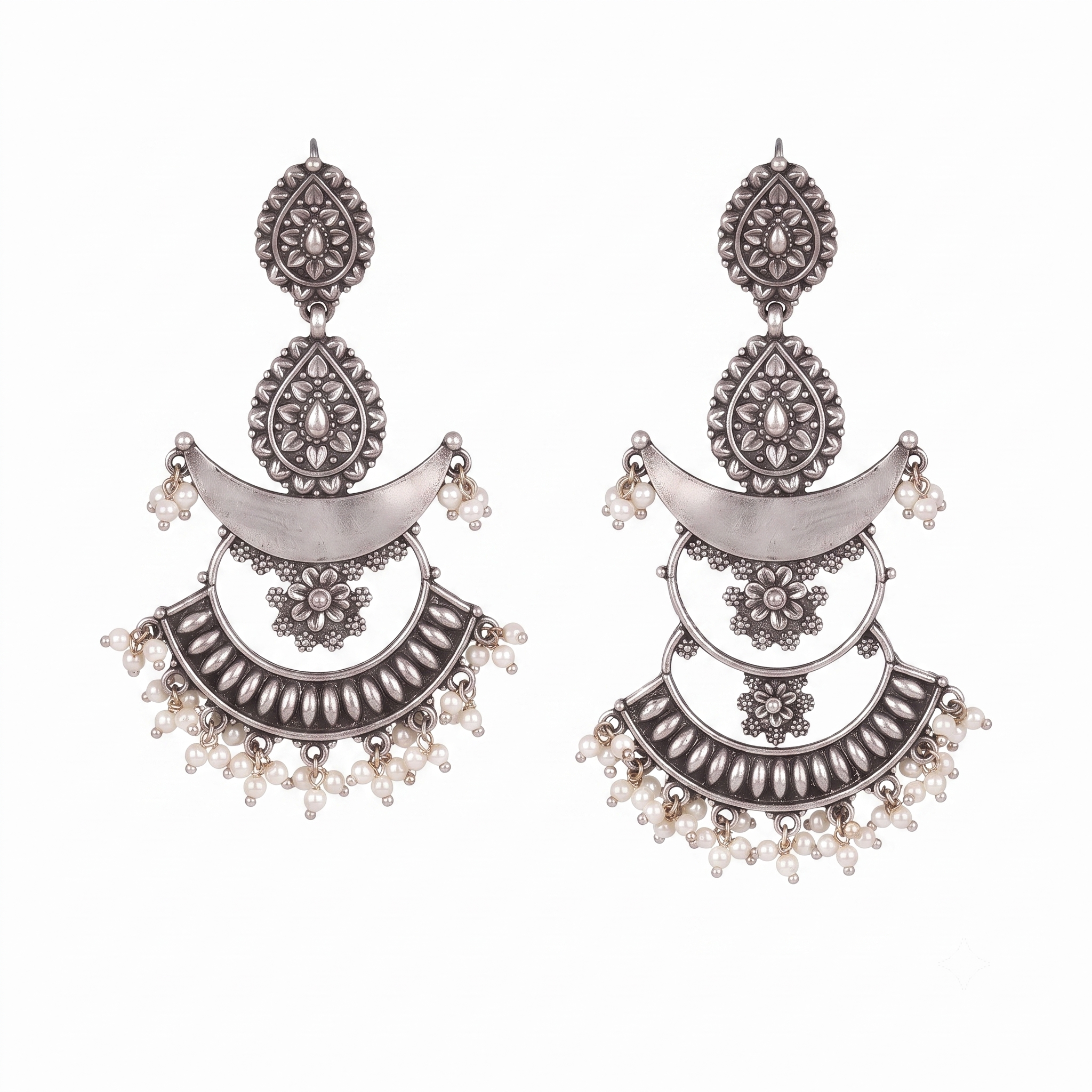 Chandbali (Mahnoor) | 92.5 Silver | Size : Large