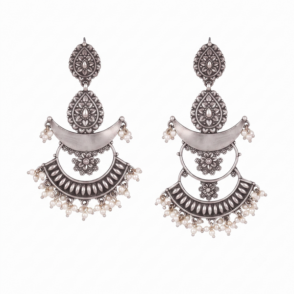 Chandbali (Mahnoor) | 92.5 Silver | Size : Large