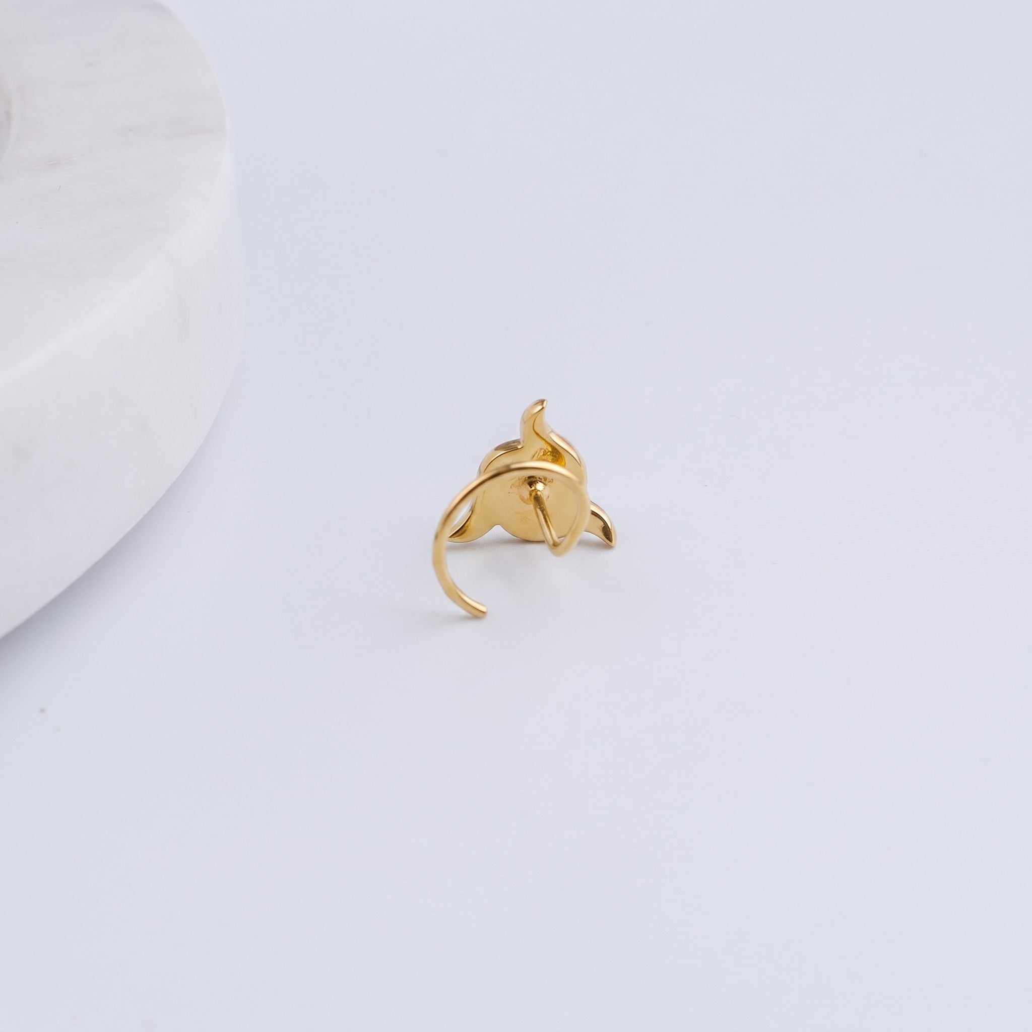 Nakshatra Nose pin (Pierced) |  92.5 Silver | 22K Gold Plated