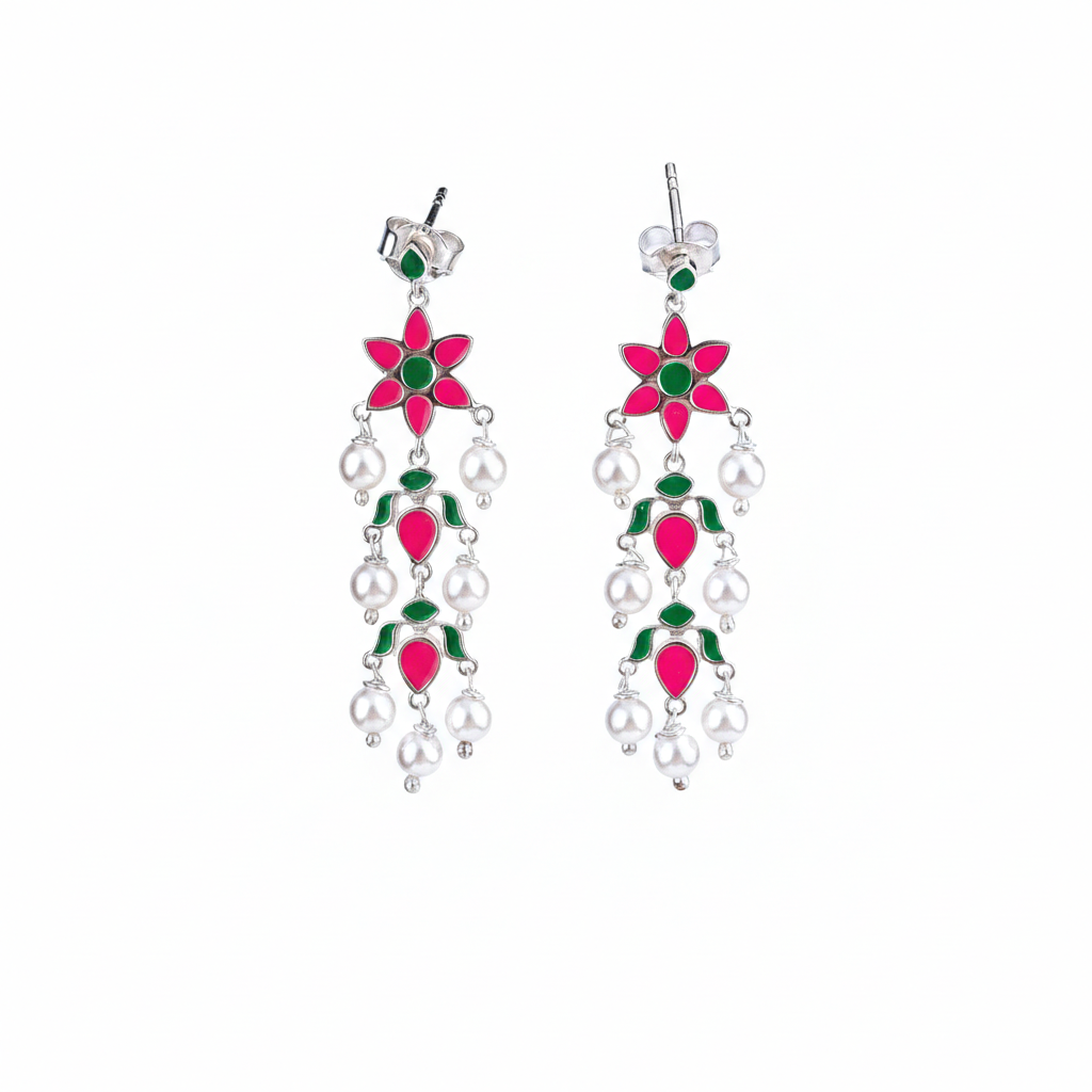 Petal Fall Meena Earring