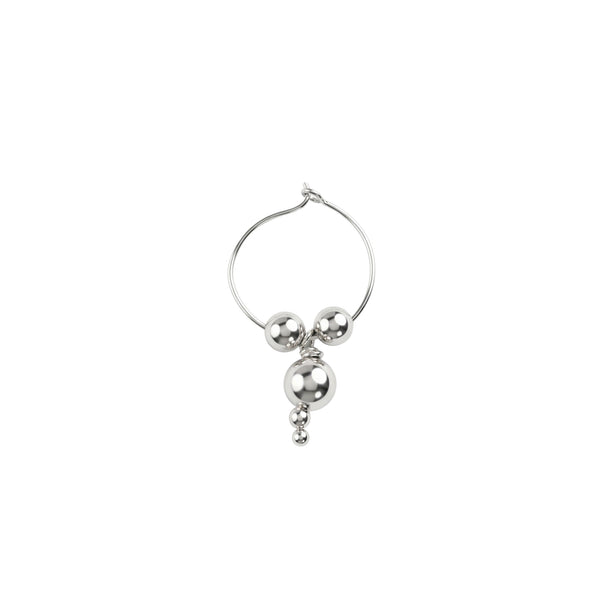 Silver Bhikbali with Silver Beads (Pierced)