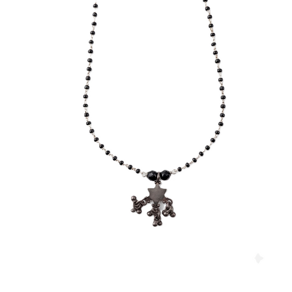 Silver Charm Mangalsutra : Star with Ghungroo