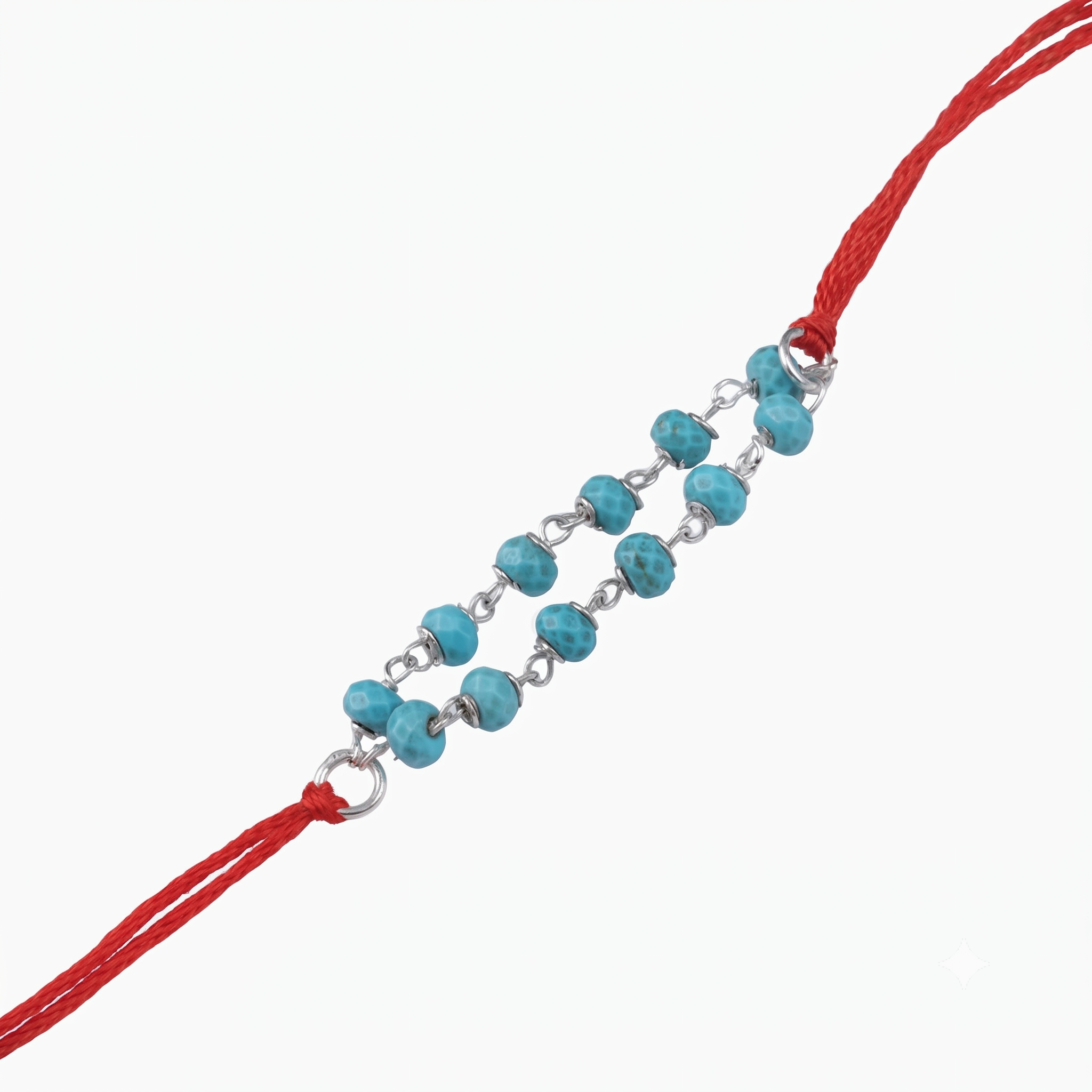 Turquoise Ganthan Rakhi (Project Handmade)