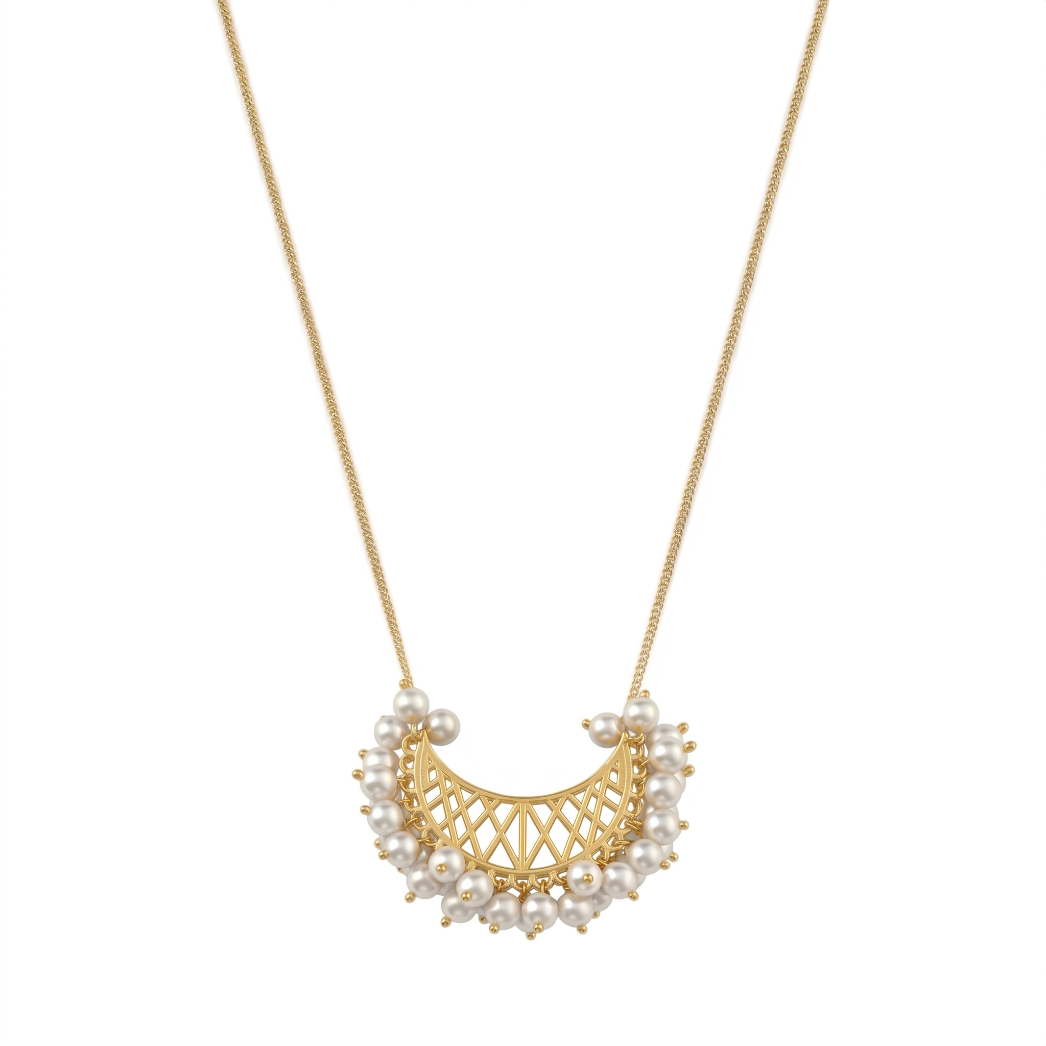Chand Pearl Necklace | 22K Gold Plated | 92.5 Silver