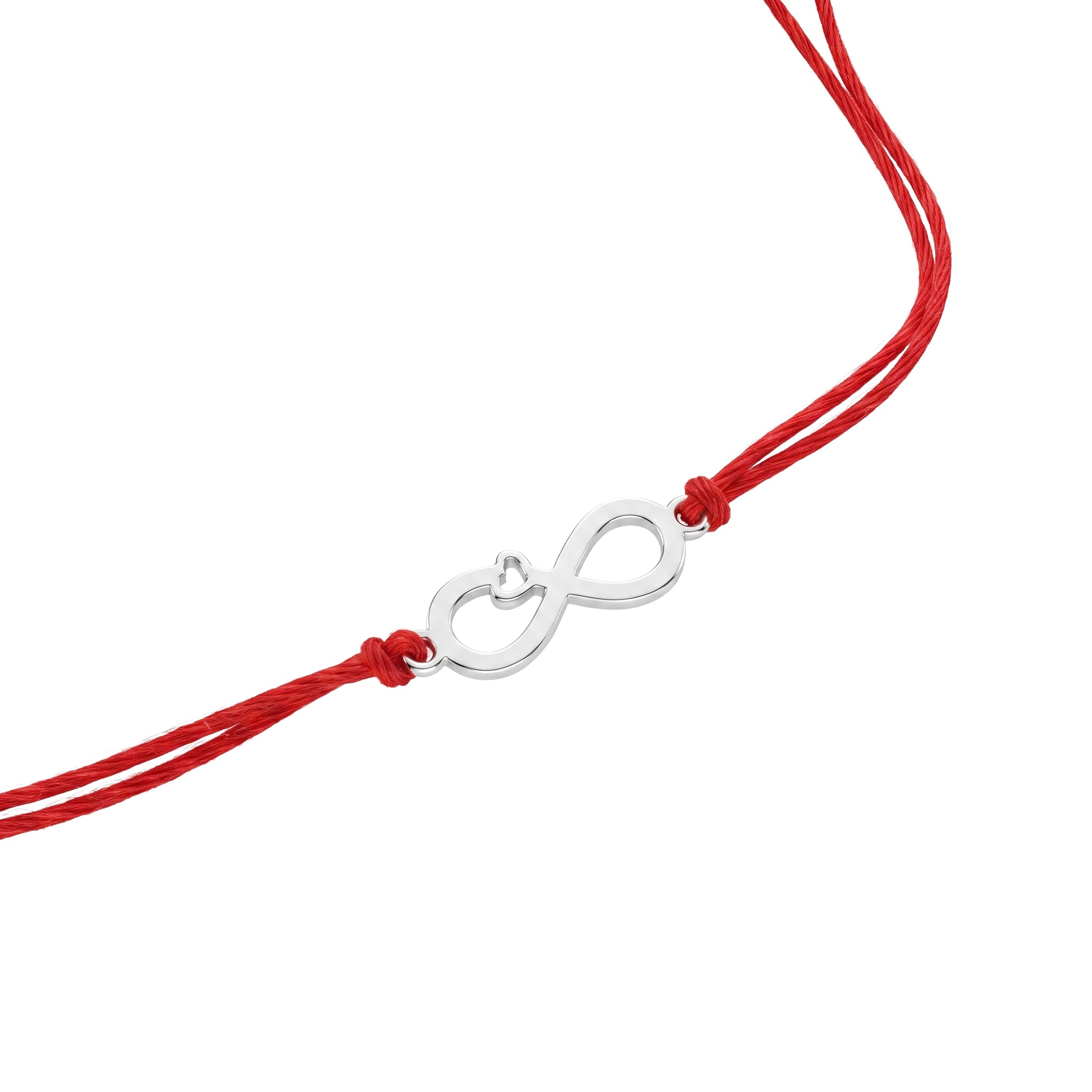 Silver Laser Cut Infinity Heart Rakhi