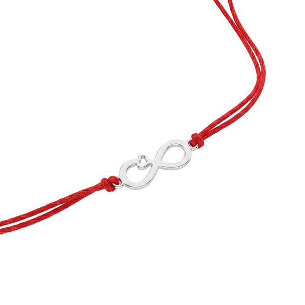 Silver Laser Cut Infinity Heart Rakhi