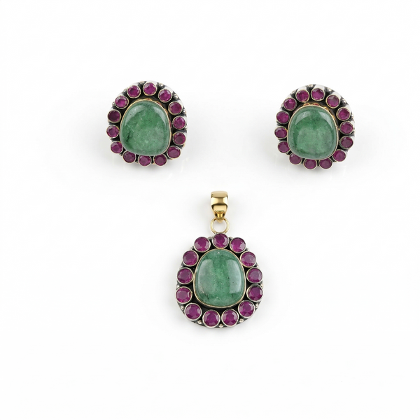 Brass Fashion Pendant & Earrings Set without Chain