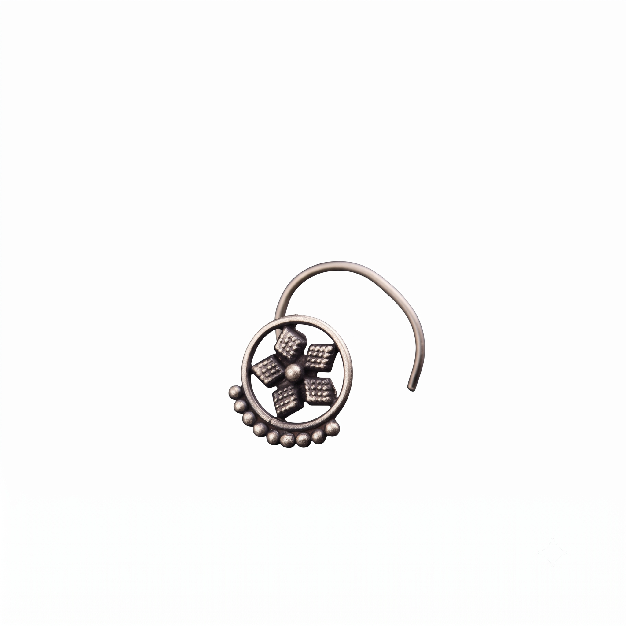 Diamond Flower Nose pin (Pierced)