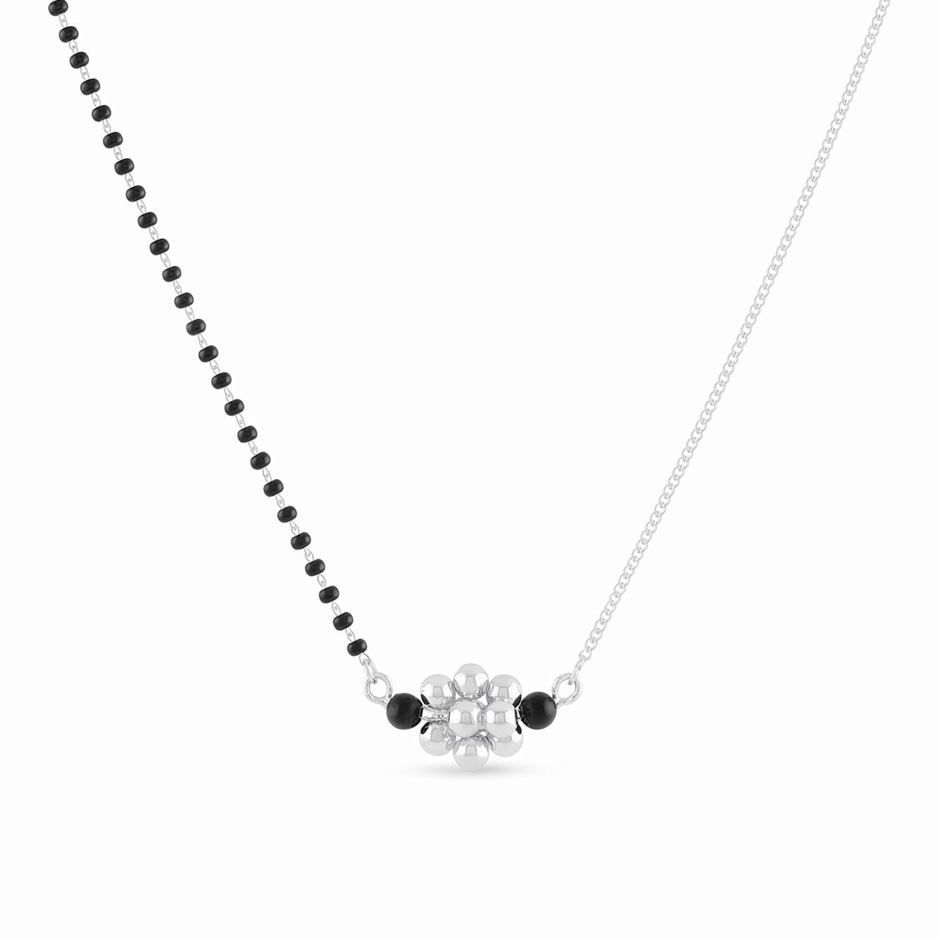 Half & Half: Silver Bead Mangalsutra