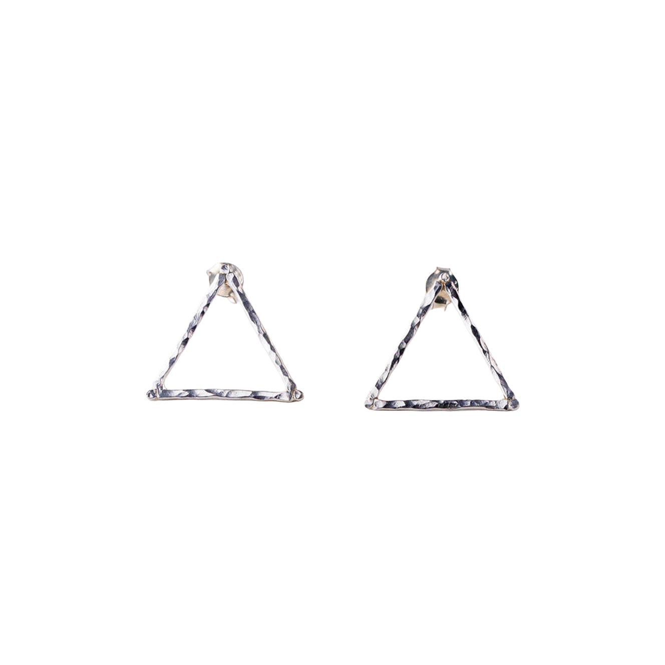 Handmade Triangle Earring (Hammered)