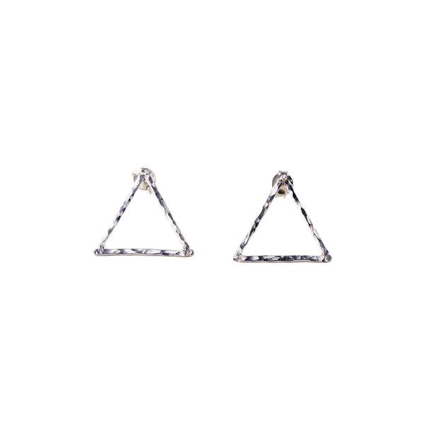 Handmade Triangle Earring (Hammered)
