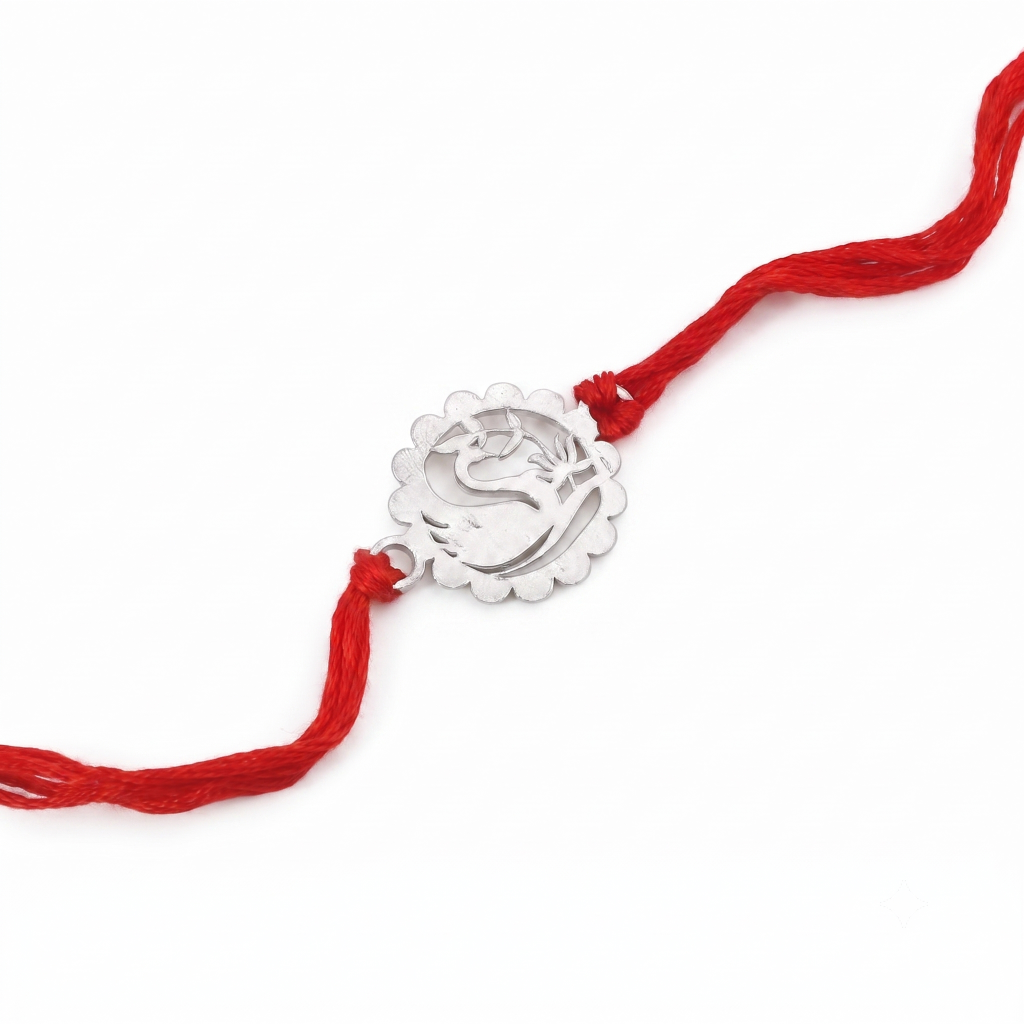 Silver Laser cut  Rakhi