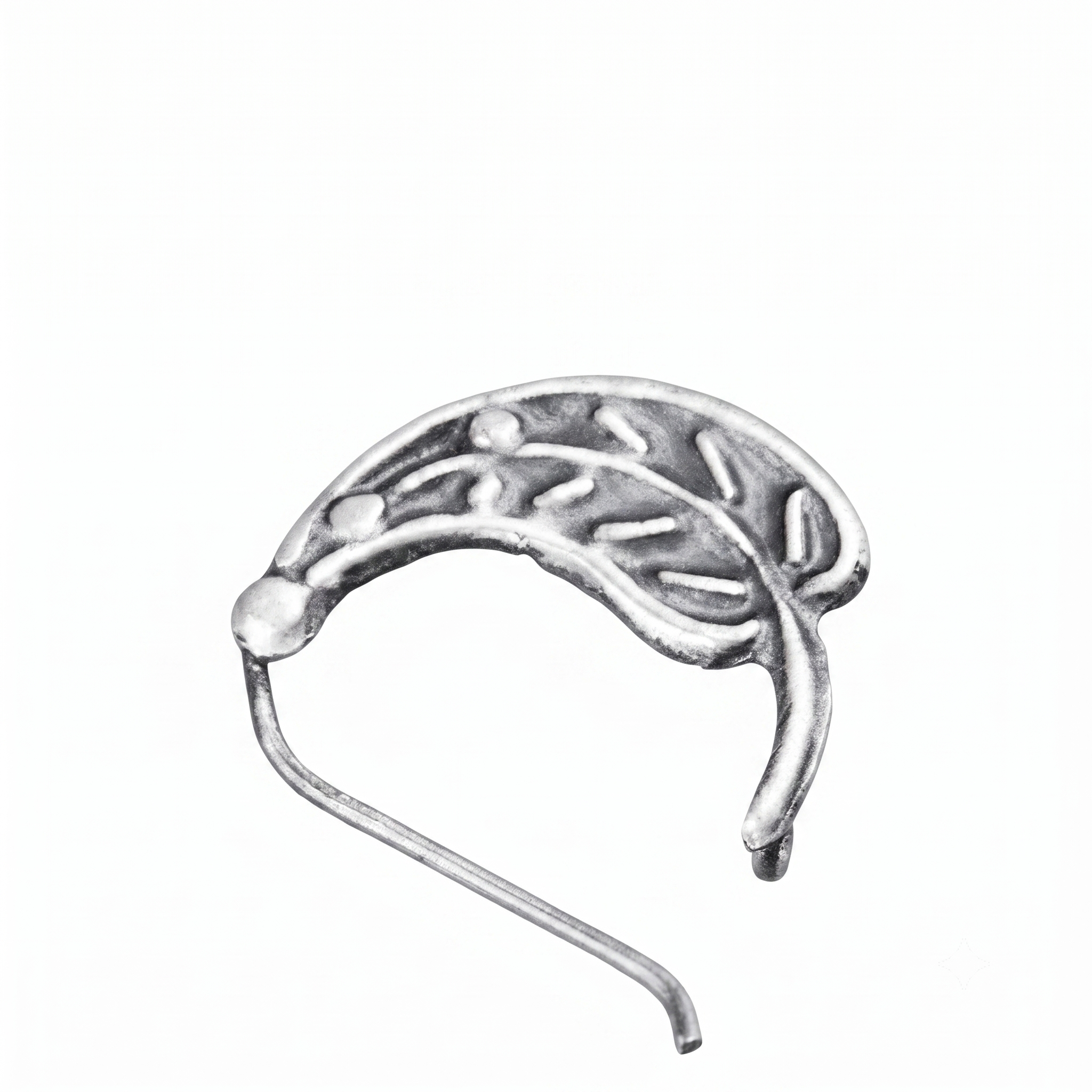 Silver Leaf Nath (Left, Pierced)