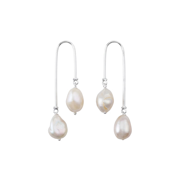 Pearl Drop Silver Earring