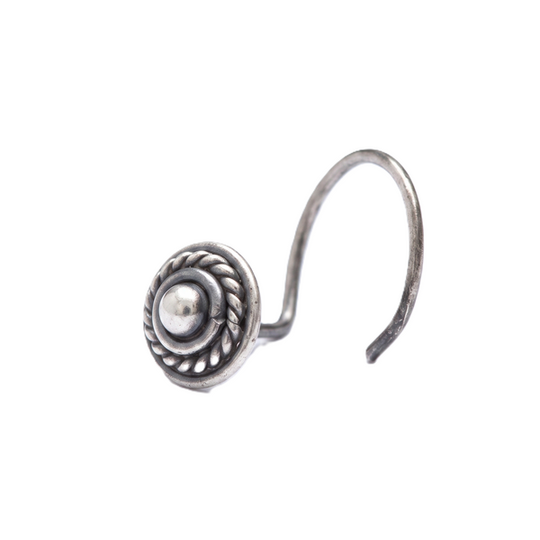 Silver Dot Motif Nose pin (Pierced)