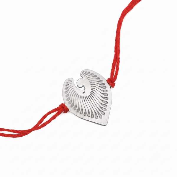 Silver Laser Cut Mayur Rakhi