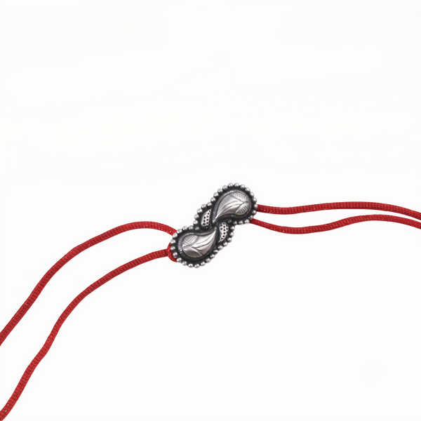 Handcrafted Silver Rakhi/Pendant: Filigree Koyari