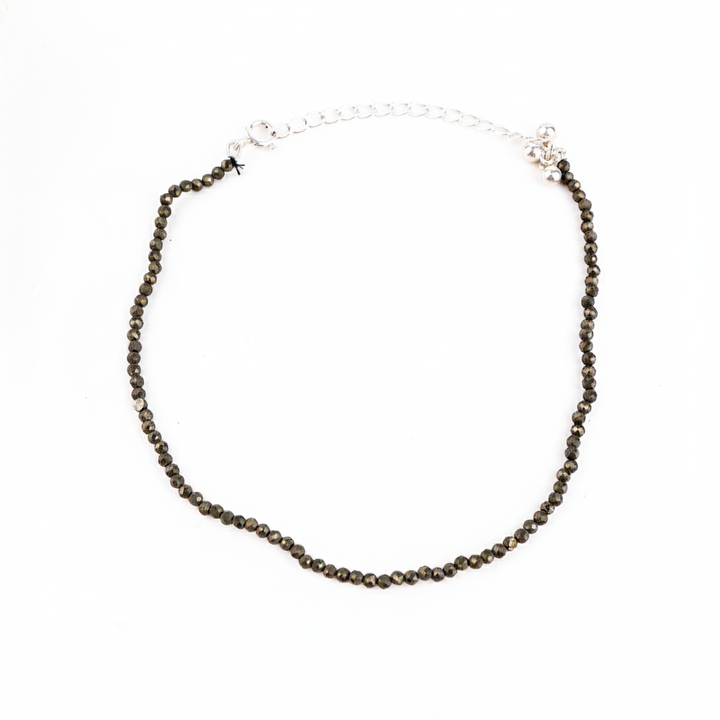 Pyrite Anklet with Ghungroo