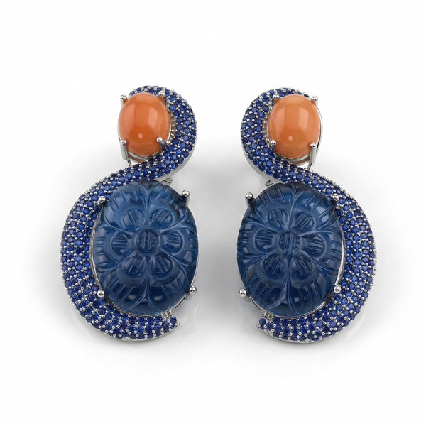Silver Finish Fashion Earrings
