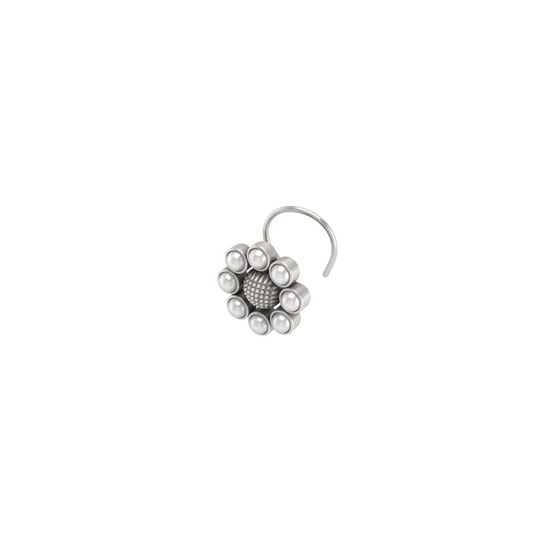 Pearl Flower Nose pin (Pierced)