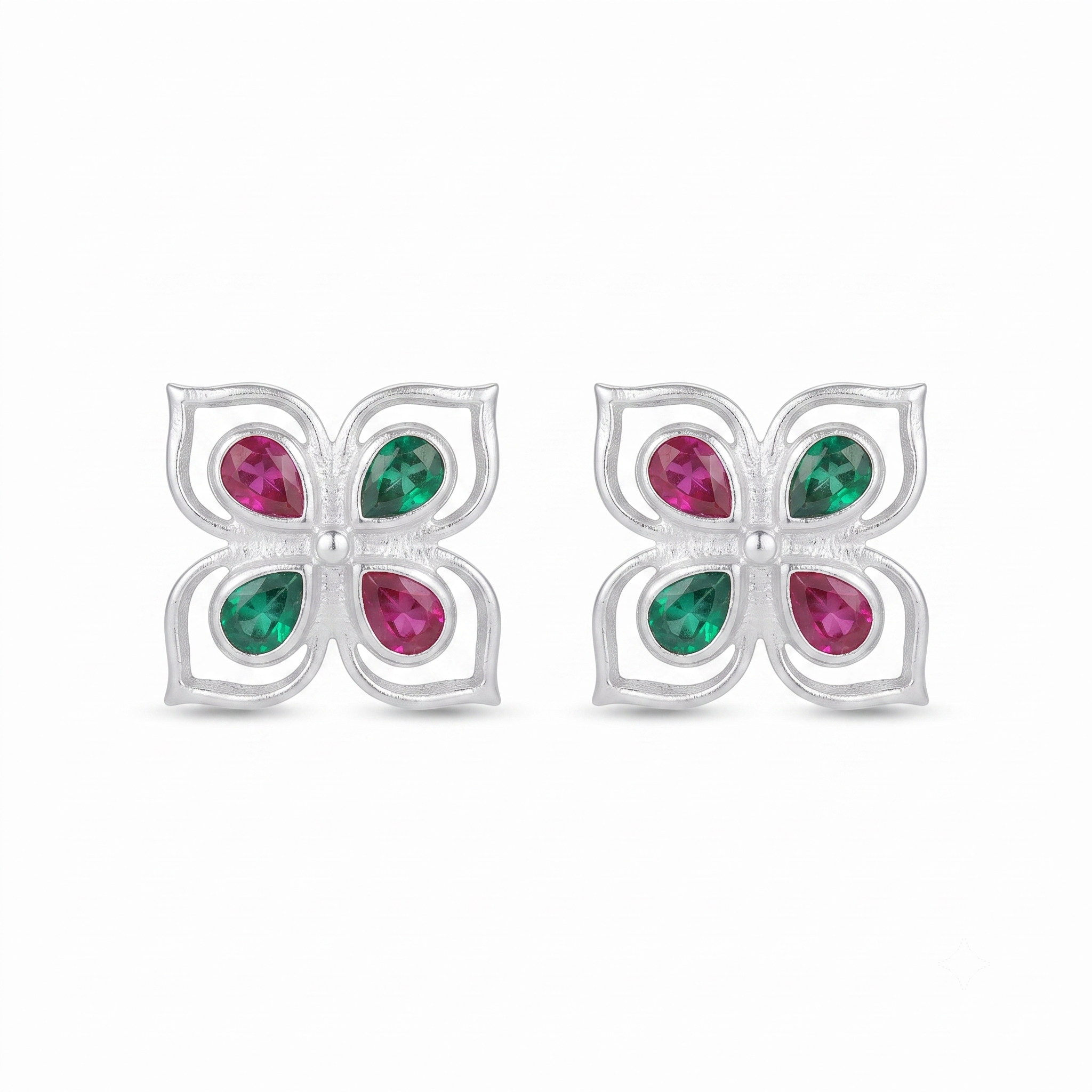 Silver Nakshatra Studs