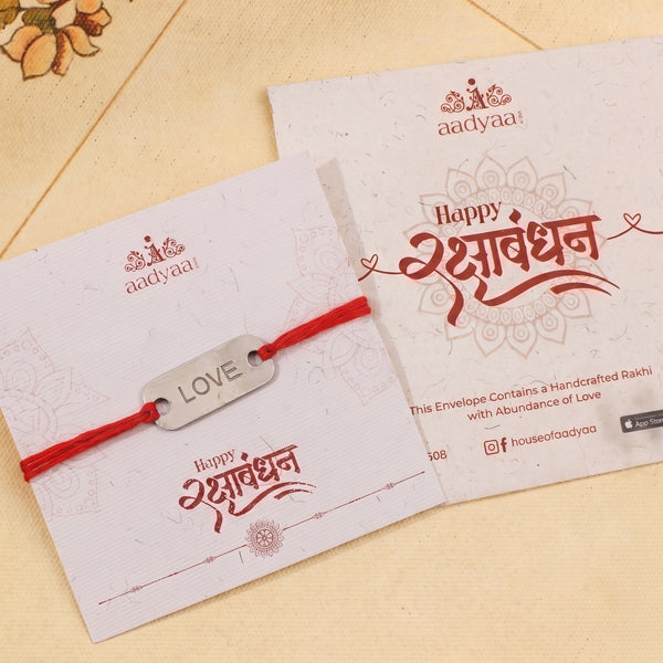 Silver LOVE Rakhi