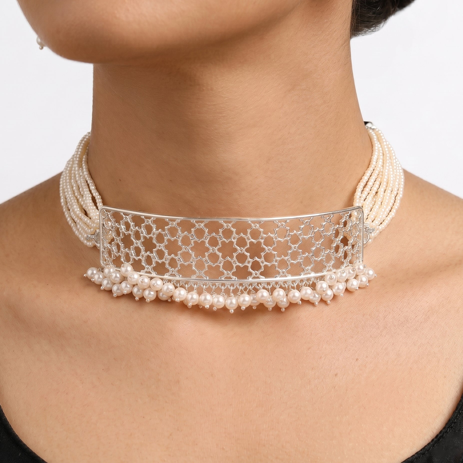 Pearl Jharoka Nakshi Choker Set