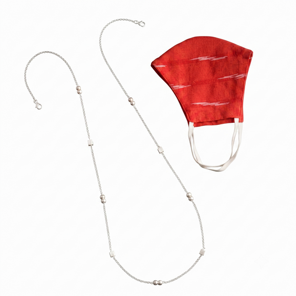 Silver Bead Mask Chain / Eyewear Chain