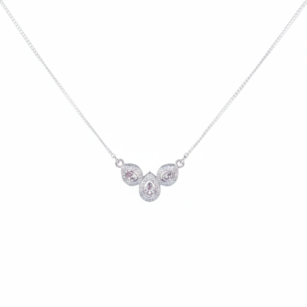 CZ Petal Necklace