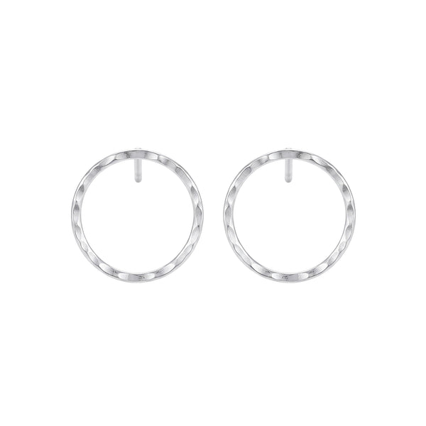 Handmade Circle Earring (Hammered)