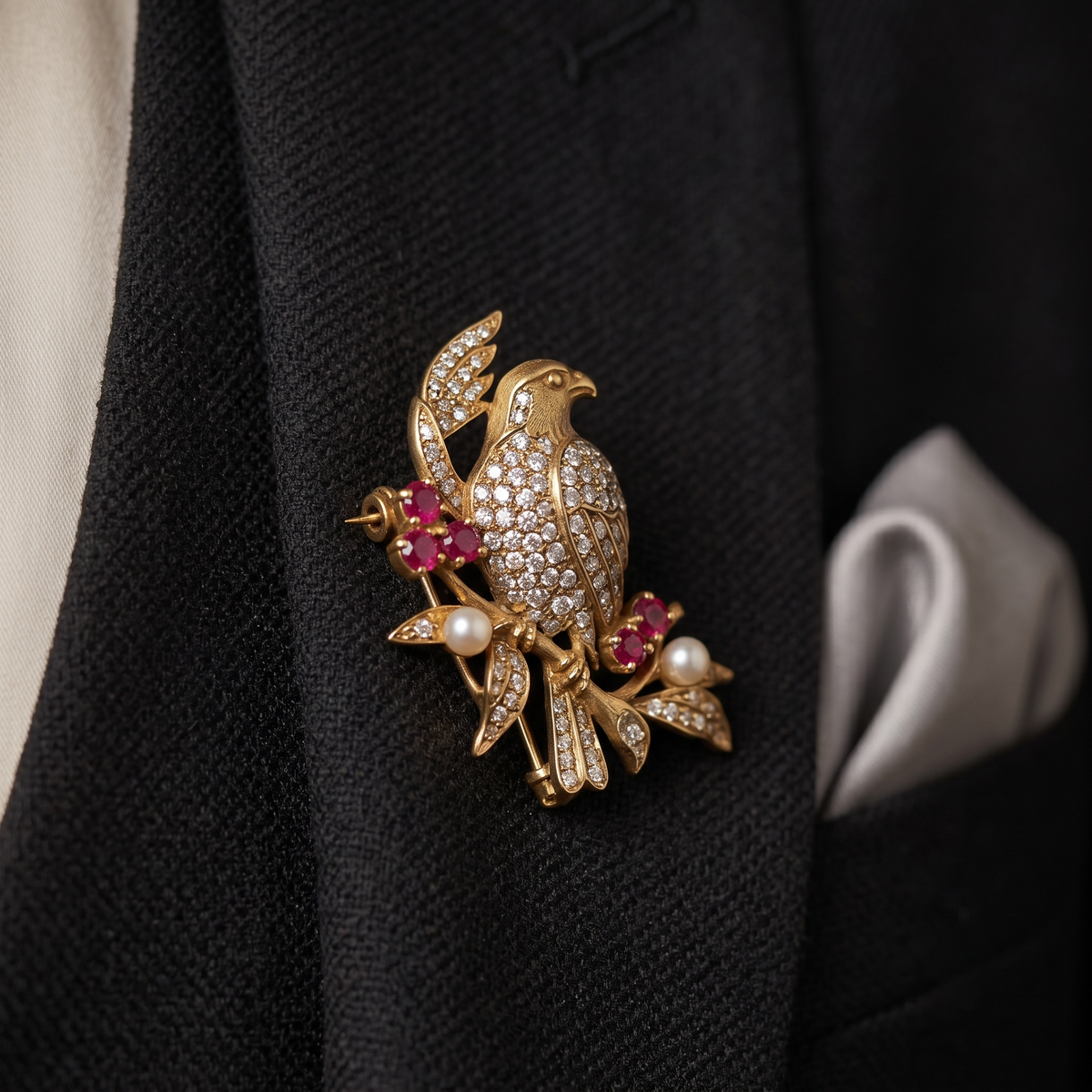 22K Gold Plated Fashion Unisex Brooch